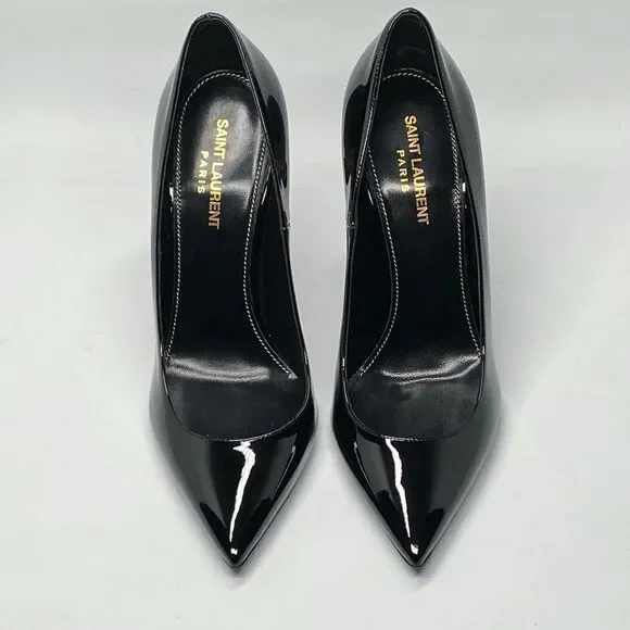 Saint Laurent Opyum Point-Toe Patent Leather Pumps size 39.5 - Picture 5 of 16